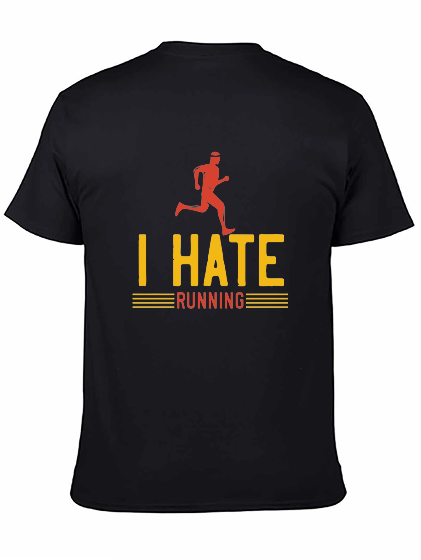 I Hate Running Graphic T-Shirt - Funny Runner Tee