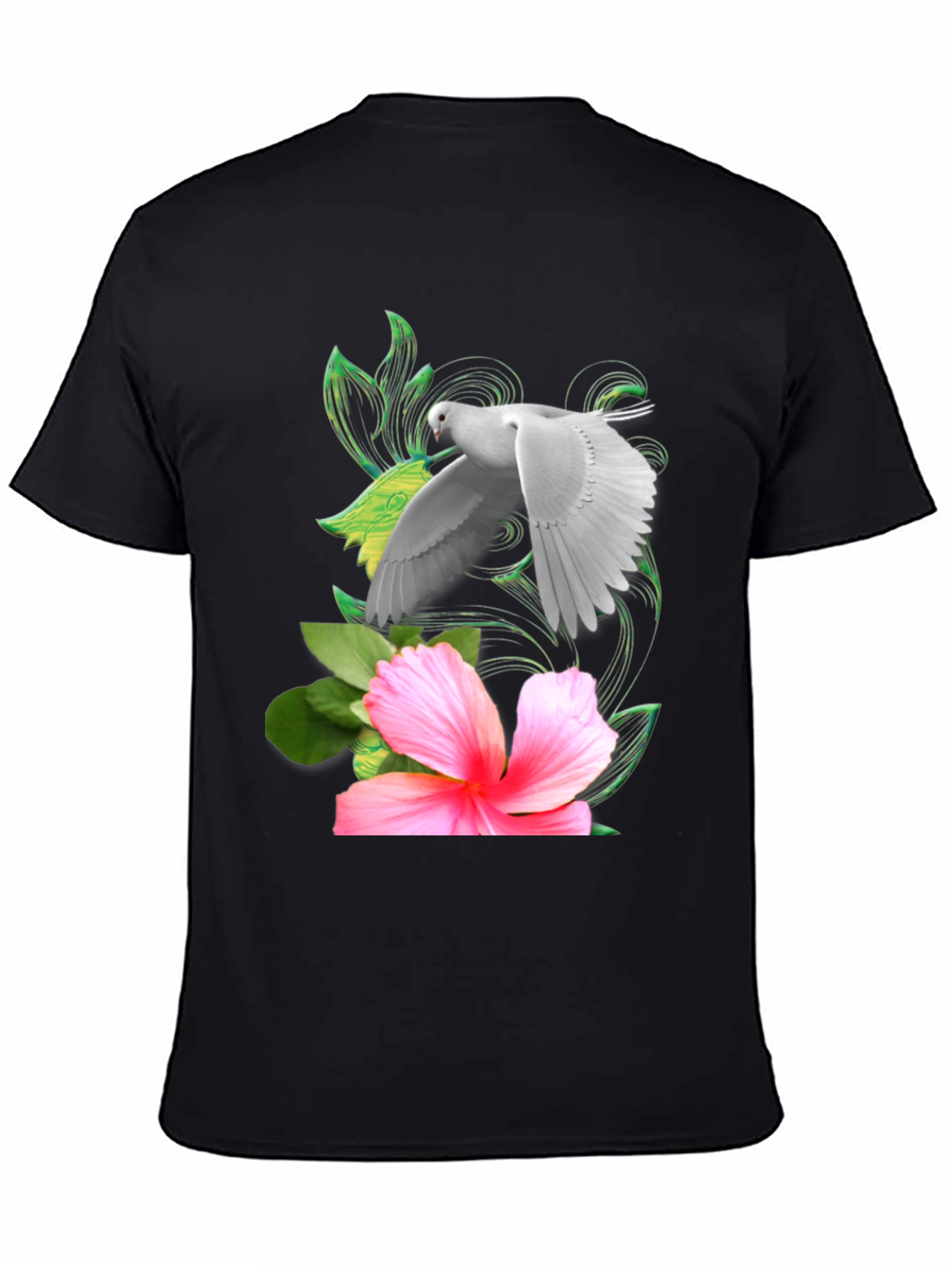 Dove & Hibiscus Graphic T-Shirt