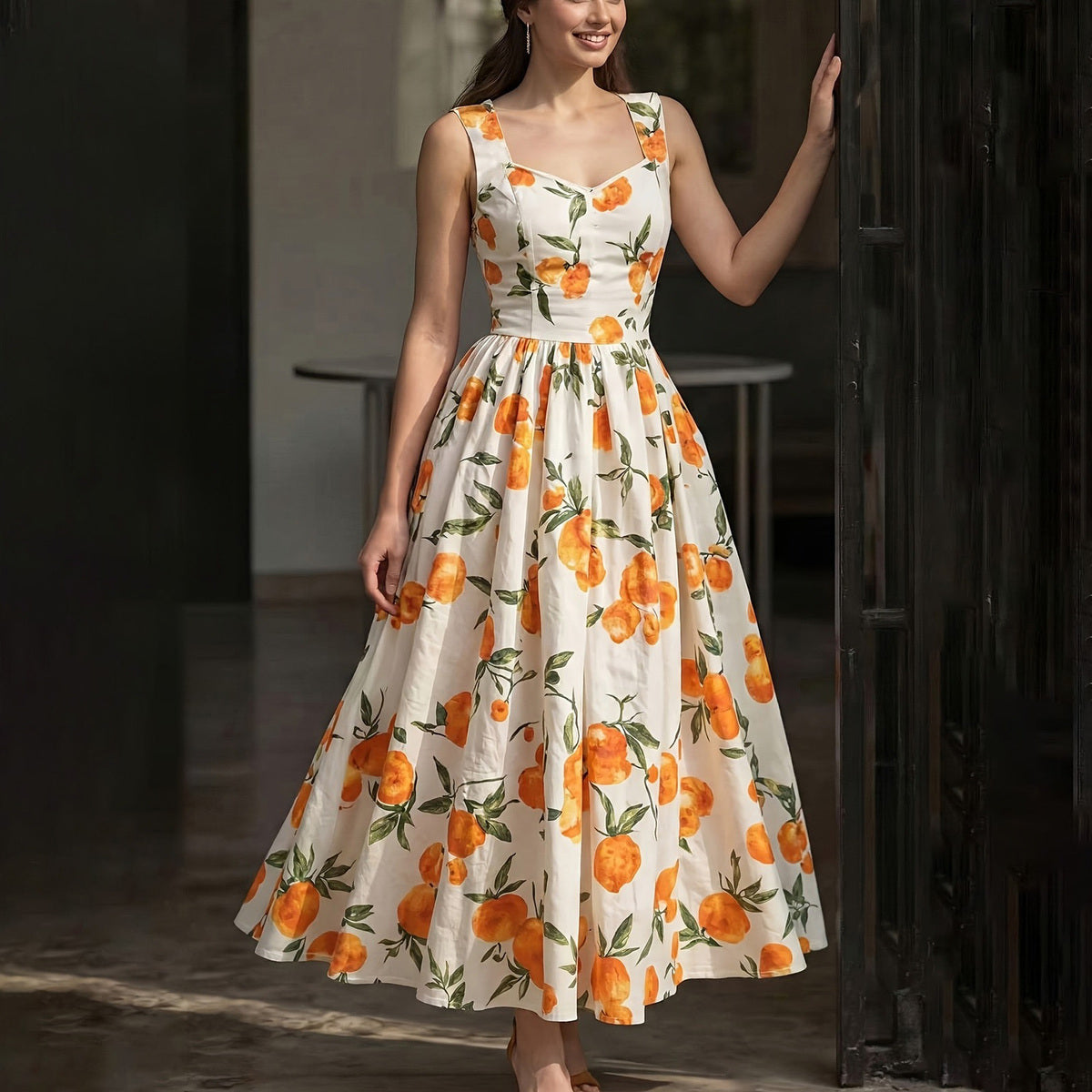 Women's Summer Printed Sleeveless A-Line Dress