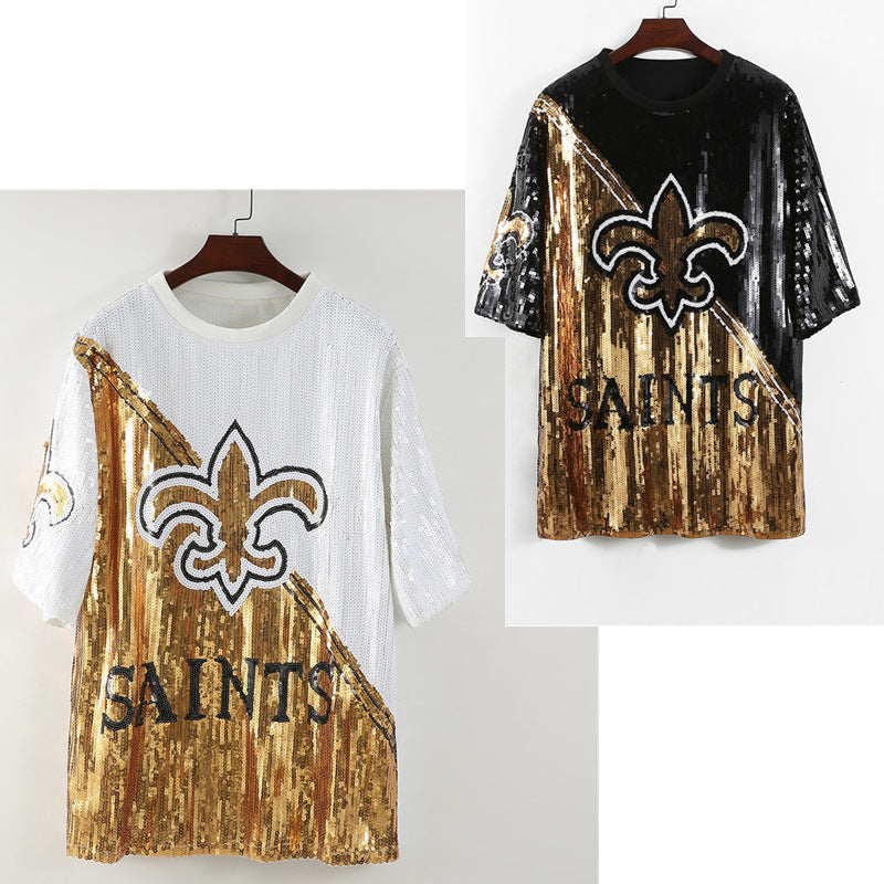 Women's Letter Sequin Mini Dress