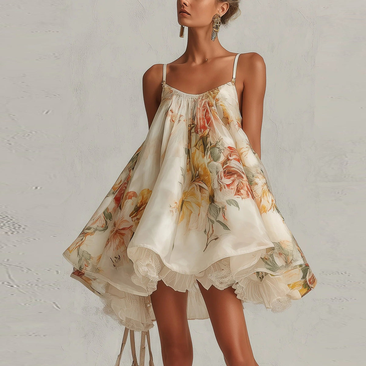 Women's Floral Print Loose Dress