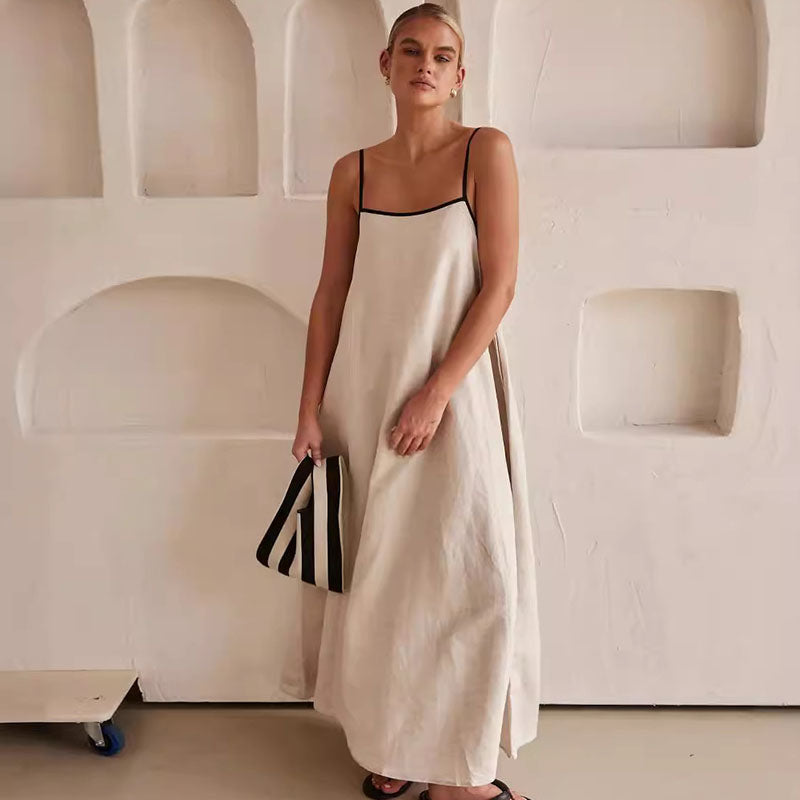 Women's Casual Maxi Dress, with Contrast