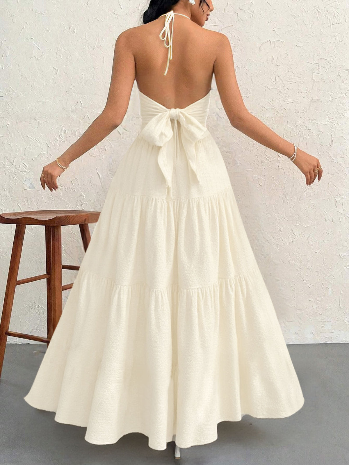 Women's Sling Style Maxi Dress, Solid Color