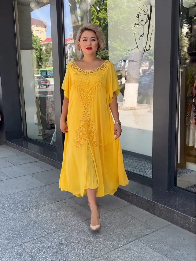 Women's Plus Size Casual Swing Dress, with Polo