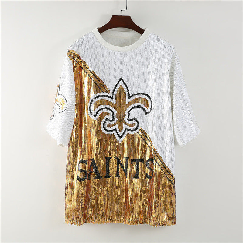 Women's Letter Sequin Mini Dress