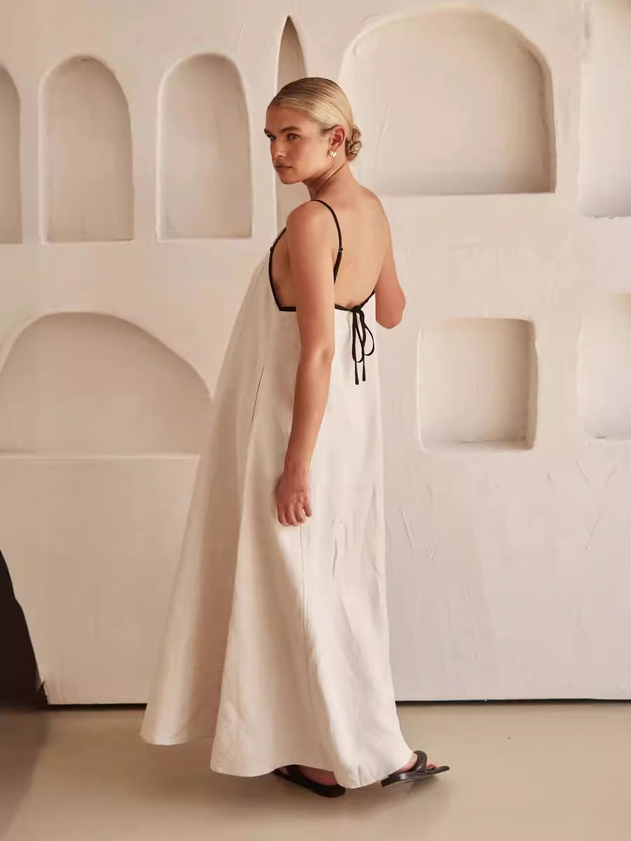 Women's Casual Maxi Dress, with Contrast