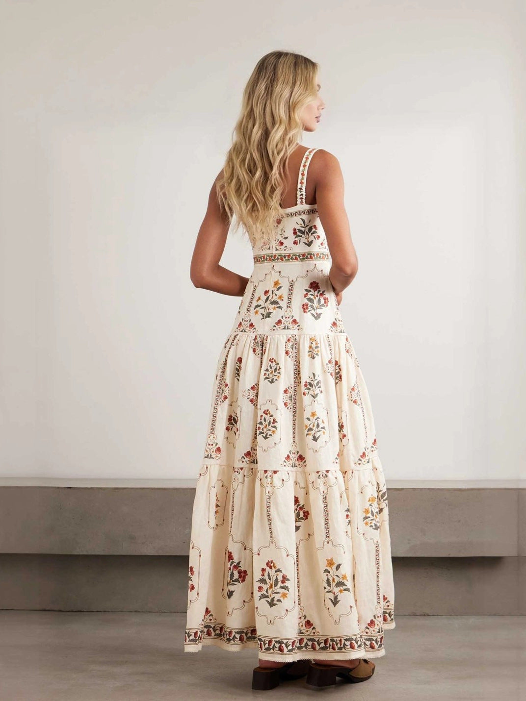 Women's Boho Vacation Printed Sleeveless Large Swing Loose Dress