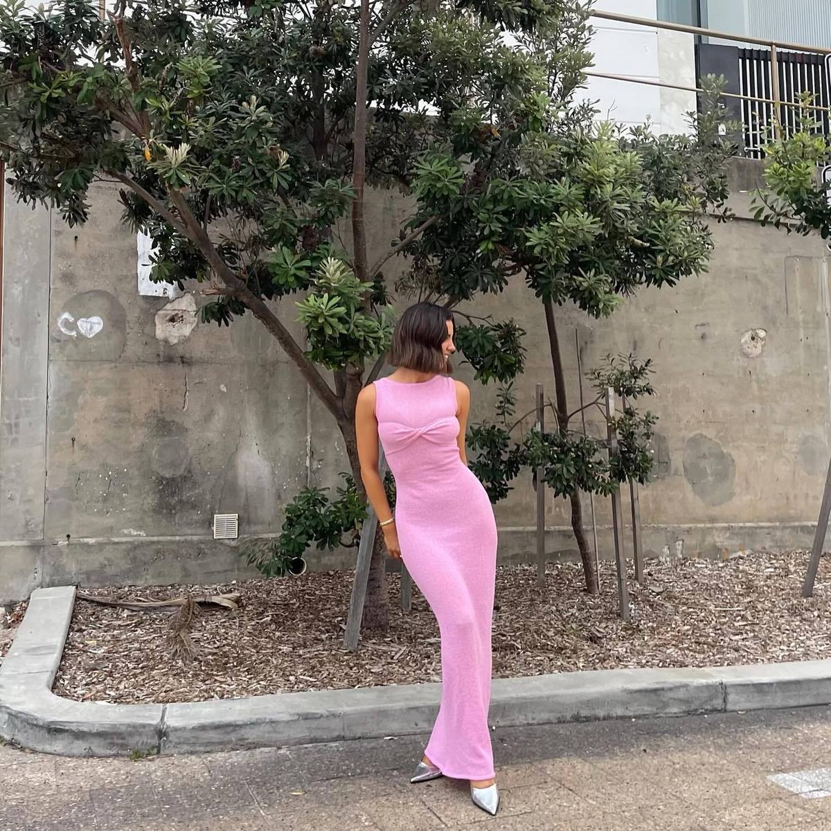 Women's Solid Color Sleeveless Bodycon Maxi Dress