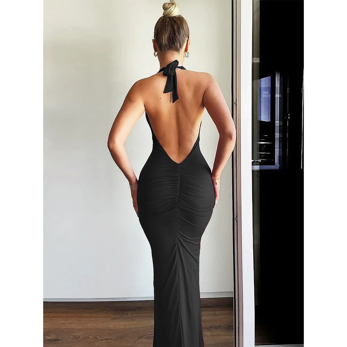 Women's Summer Slim-Fit Halter Neck Sexy Tight Maxi Dress