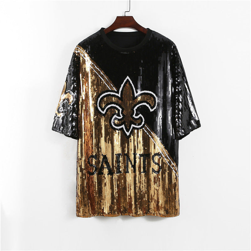 Women's Letter Sequin Mini Dress
