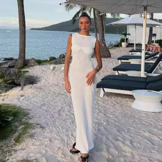 Women's Solid Color Sleeveless Bodycon Maxi Dress