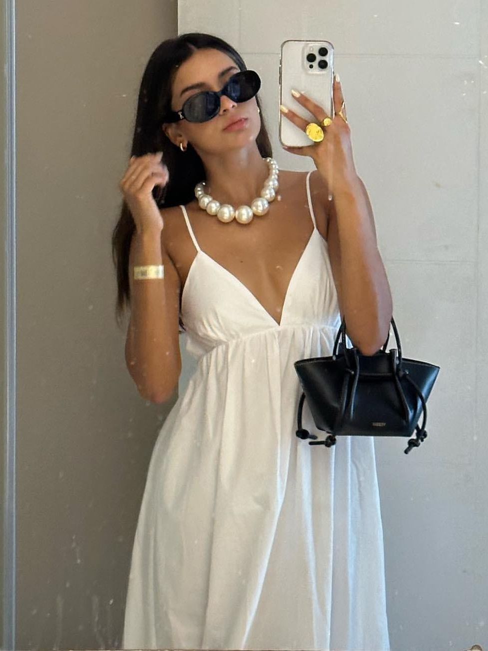 Women's Summer Casual Solid Color V-Neck Strap Backless Midi Dress