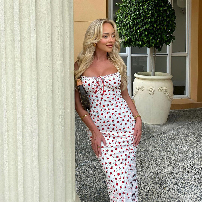 Women's Sexy Summer Floral Printed Spaghetti Strap Dress
