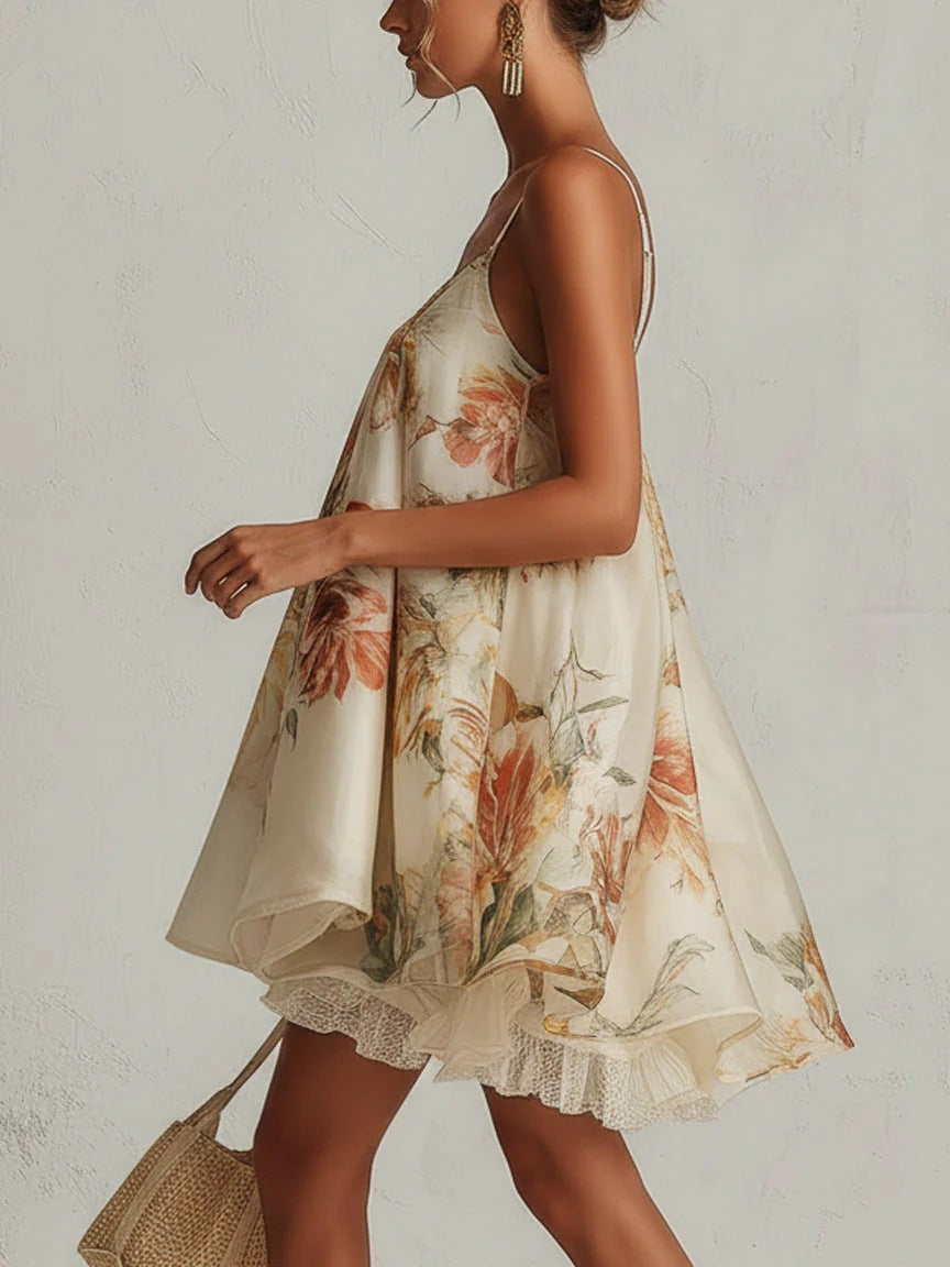 Women's Floral Print Loose Dress