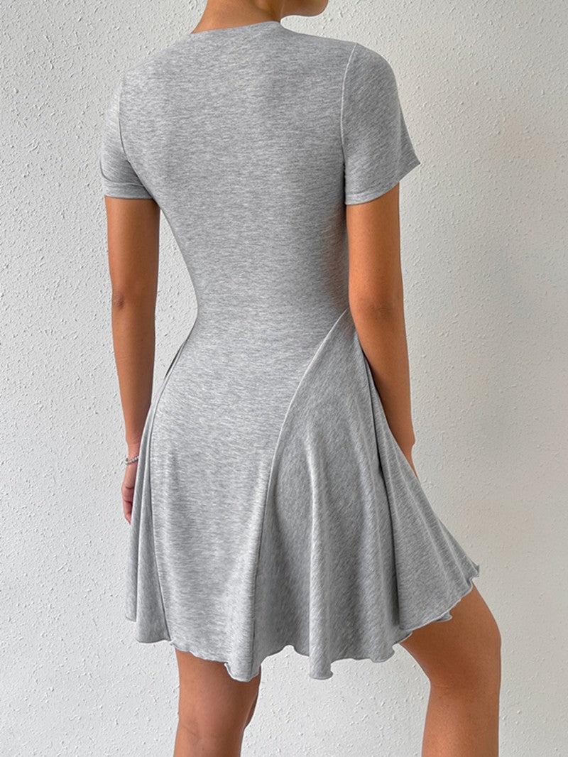 Women's Summer Crewneck Short Sleeve Elegant Dress