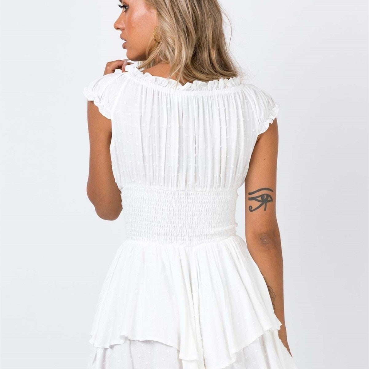 Women's Street Solid Color Off-Shoulder Dress