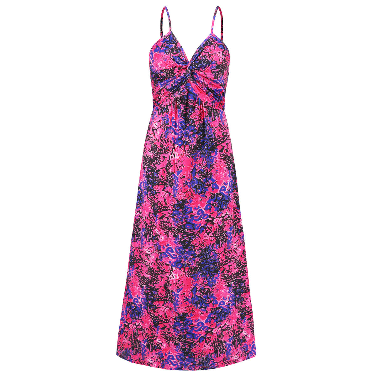 Women's Summer Casual Bohemian V-Neck Floral Print Maxi Dress