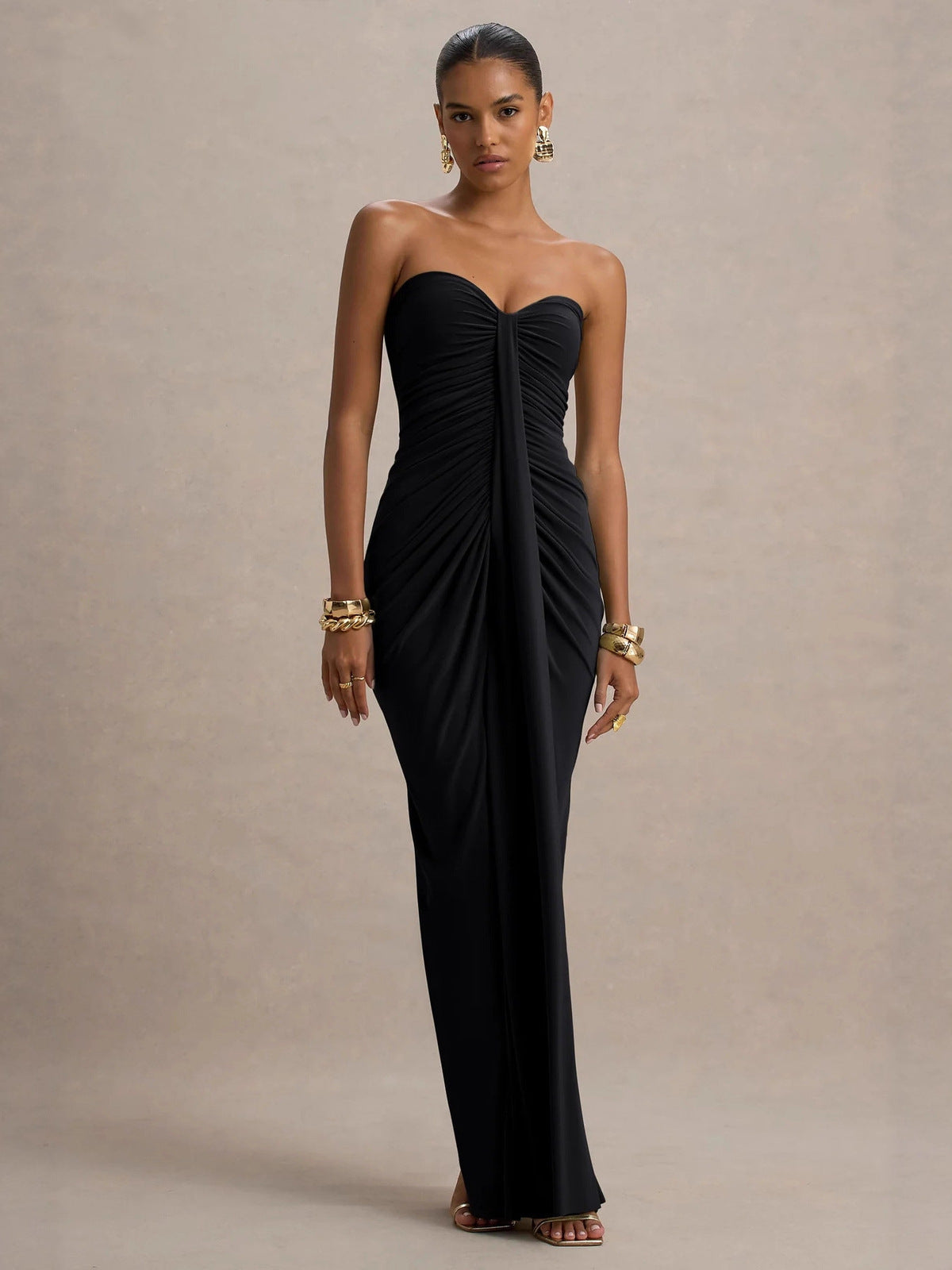 Women's Elegant Strapless Maxi Dress