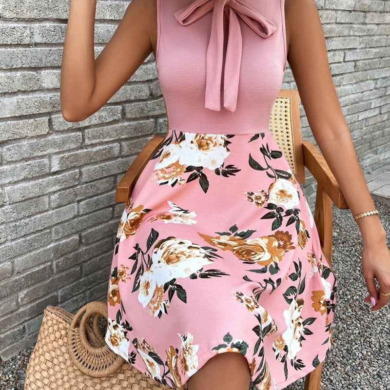 Women's Floral Print A-Line Dress, Ant Cloth
