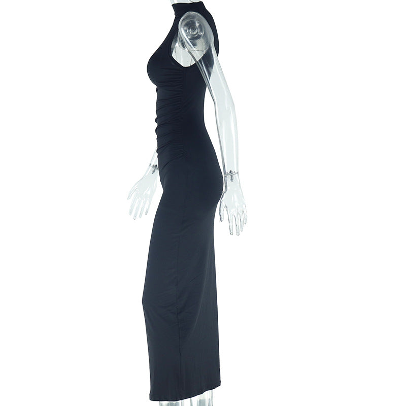 Women's Milk Fiber Sleeveless Midi Dress