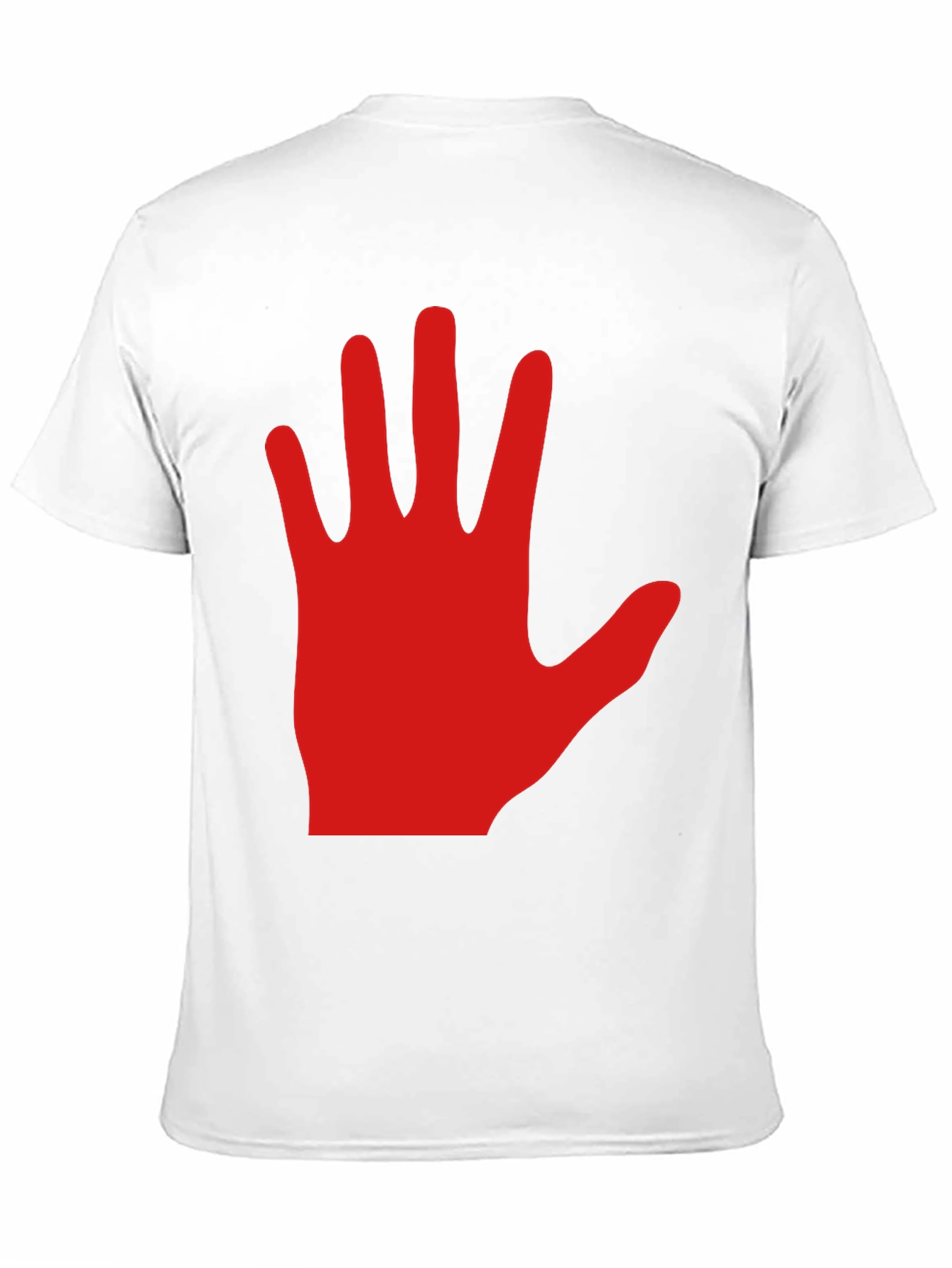 Red Hand Graphic Black Tee Shirt