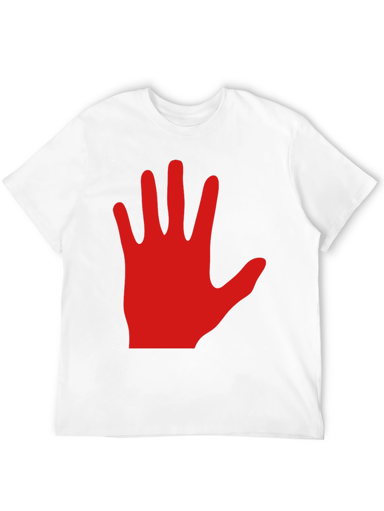 Red Hand Graphic Black Tee Shirt