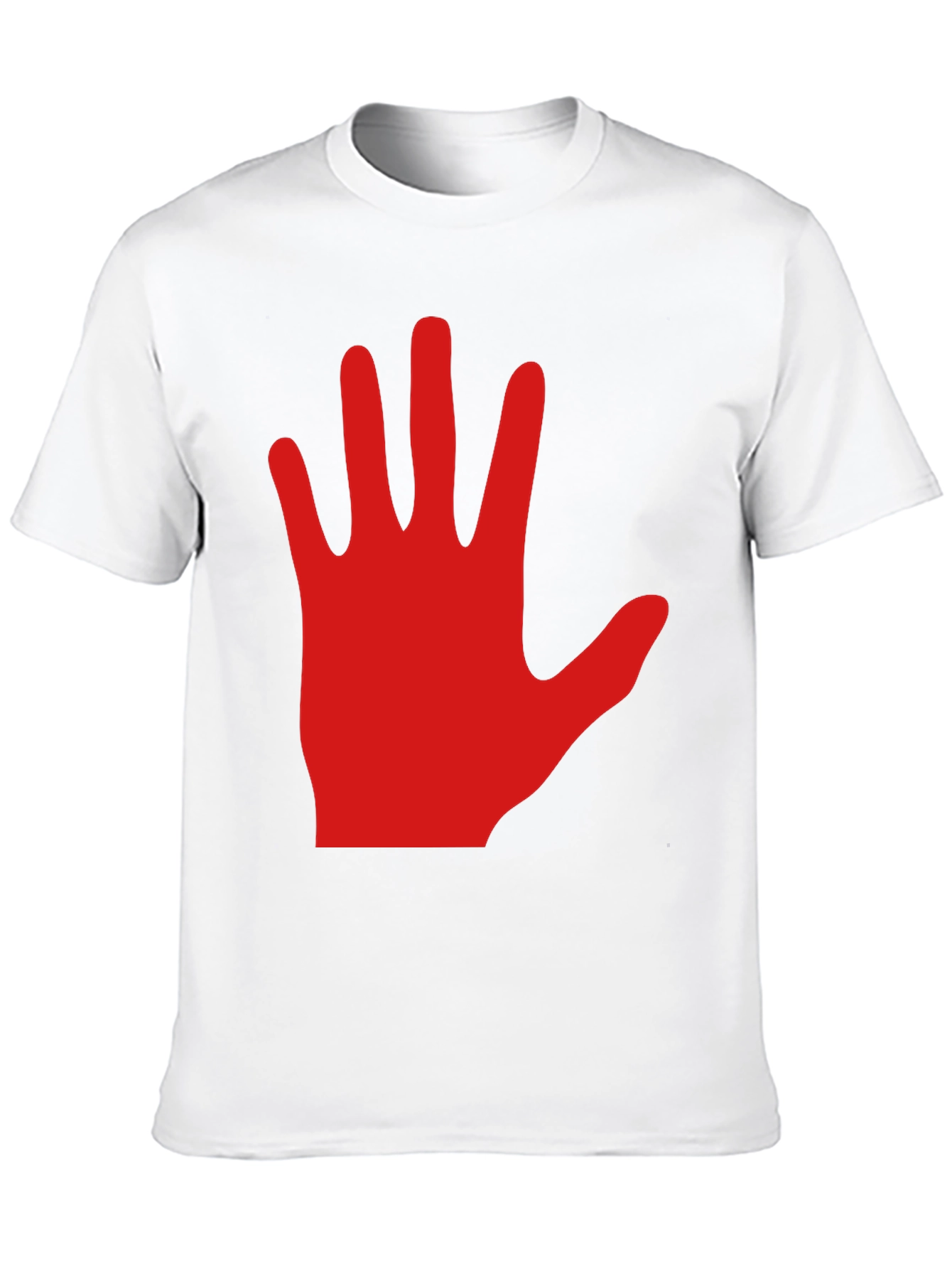 Red Hand Graphic Black Tee Shirt