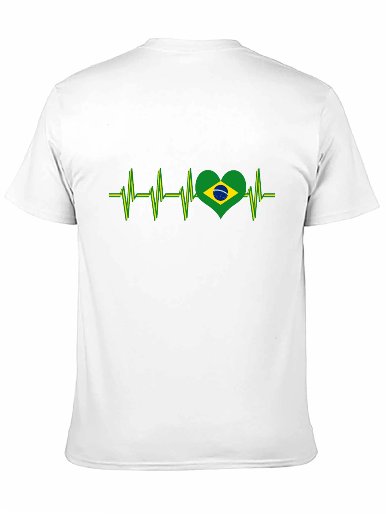 Brazil Heartbeat T-Shirt - Black