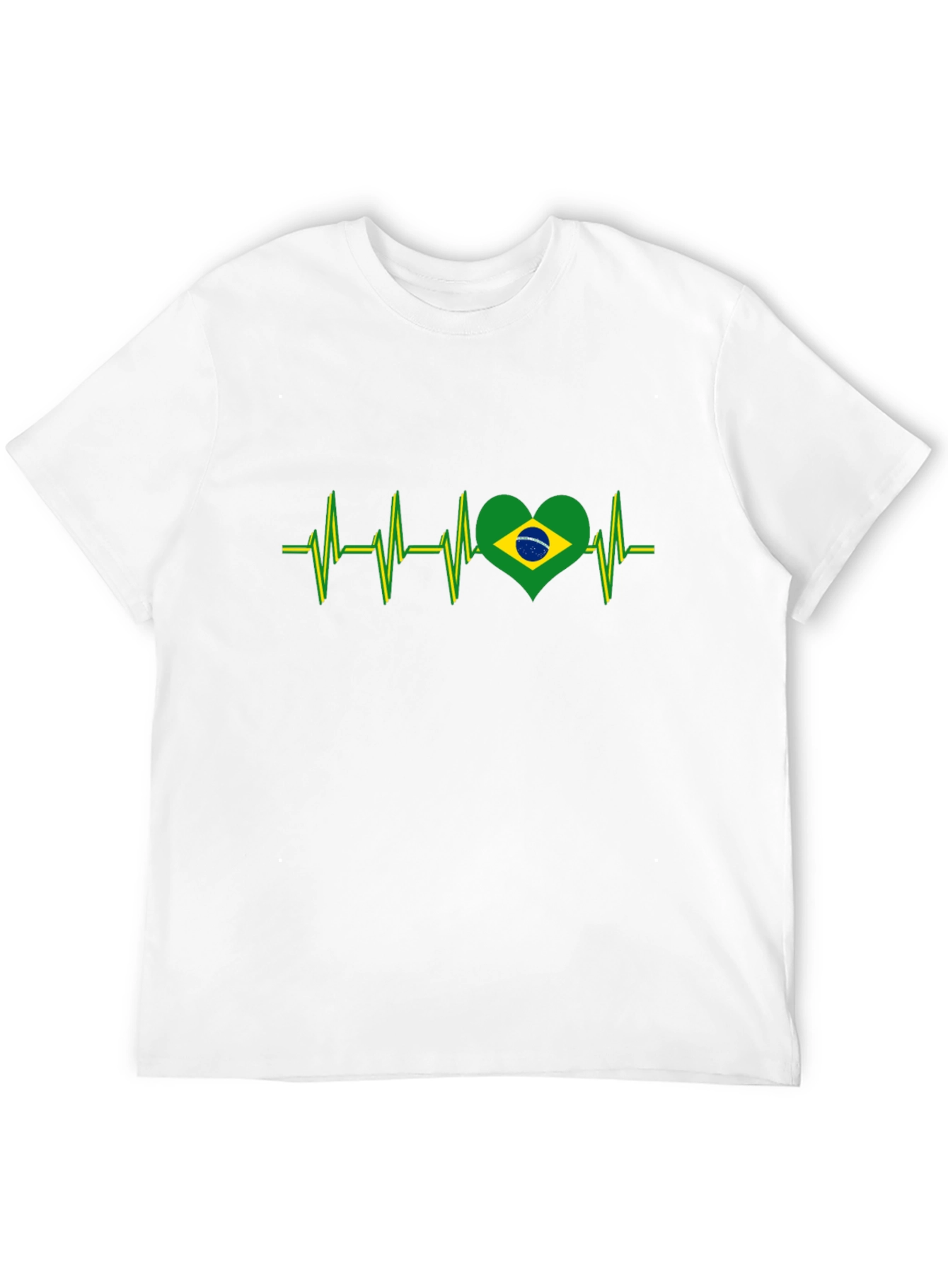 Brazil Heartbeat T-Shirt - Black