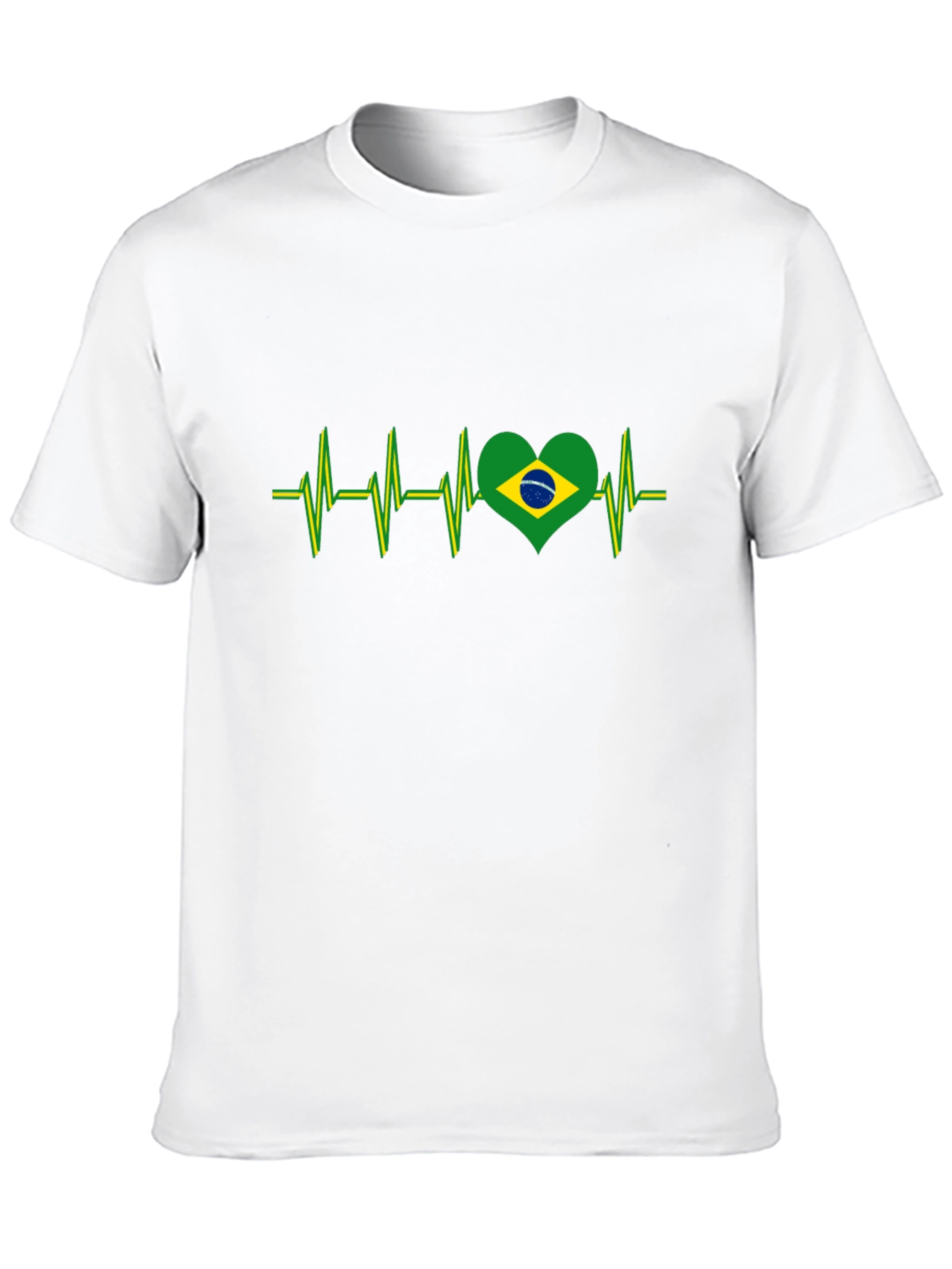 Brazil Heartbeat T-Shirt - Black