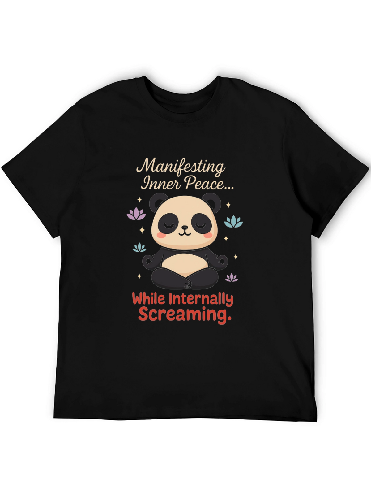 Manifesting Inner Peace Panda T-Shirt