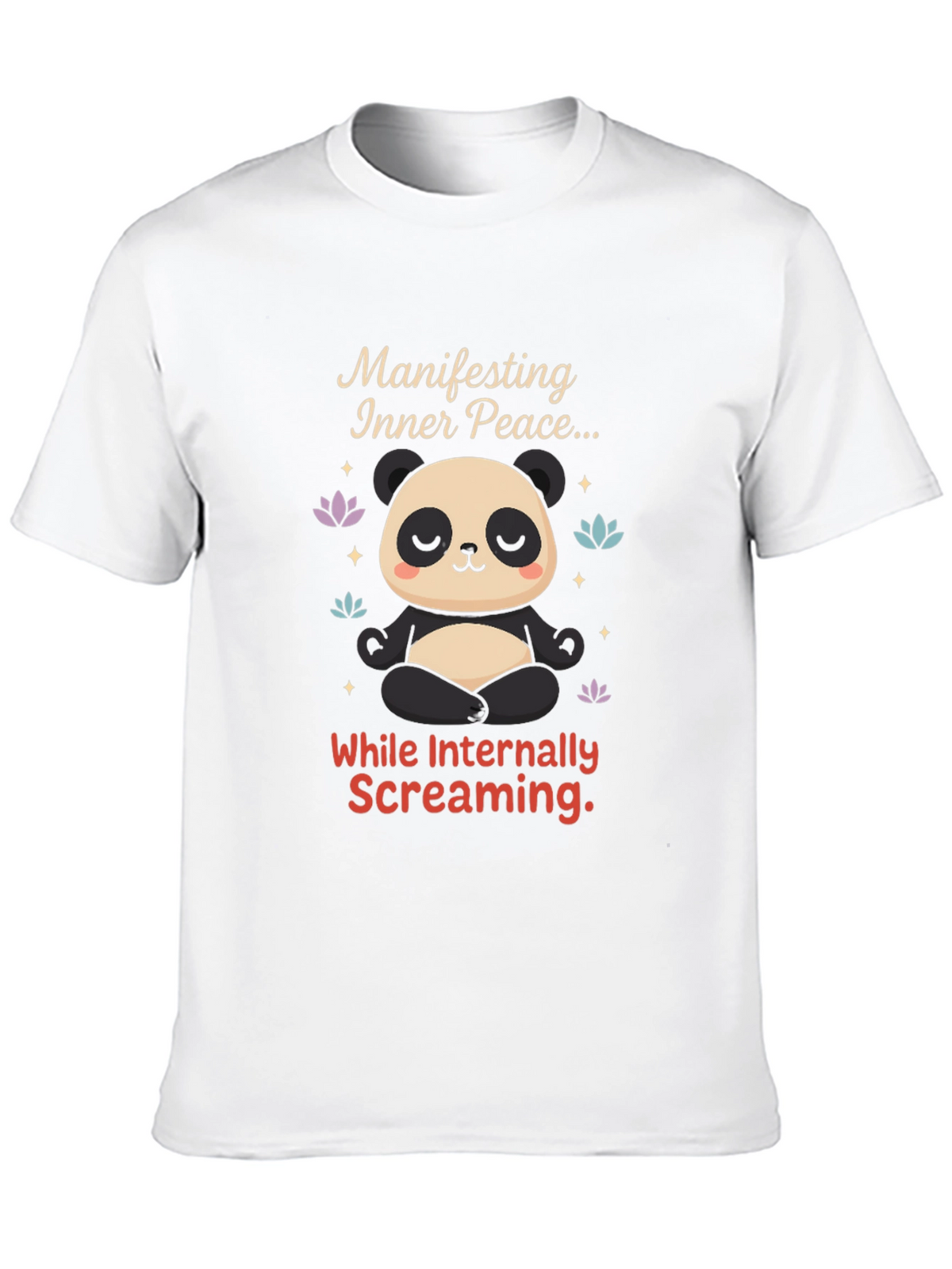 Manifesting Inner Peace Panda T-Shirt