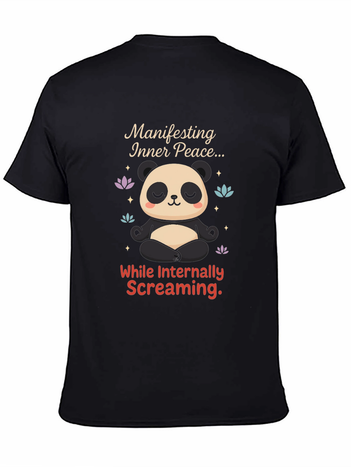 Manifesting Inner Peace Panda T-Shirt