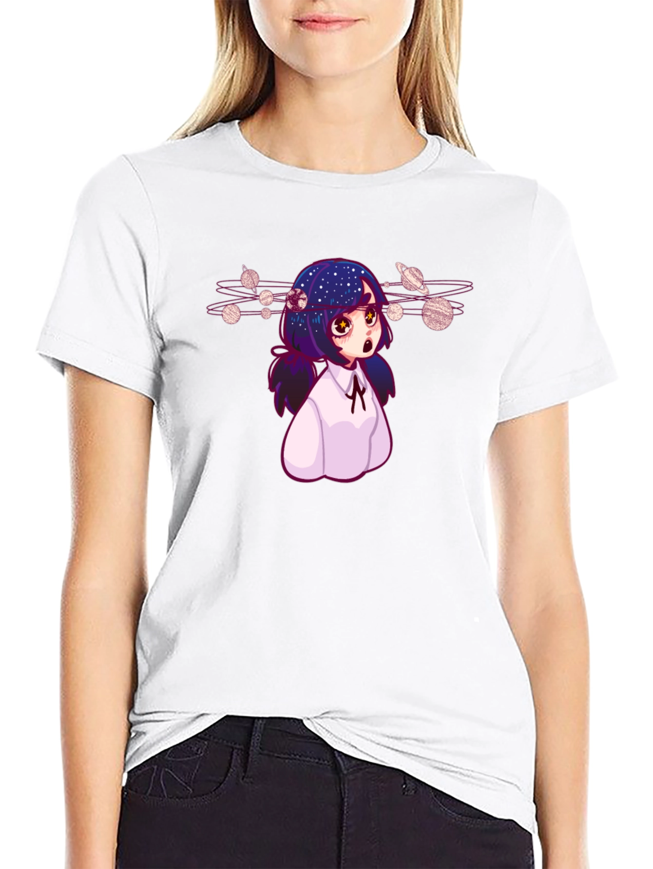 Anime Girl Planetarium T-Shirt - Unique Graphic Tee