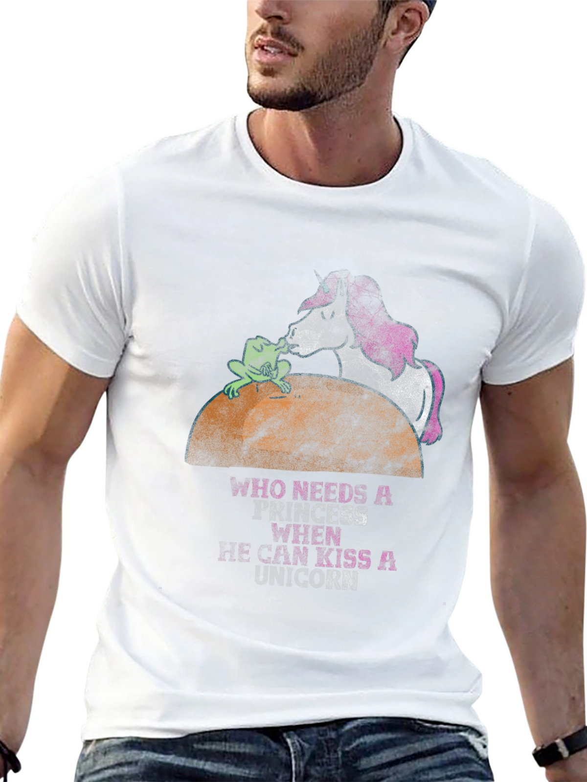Frog Kissing Unicorn Graphic Tee