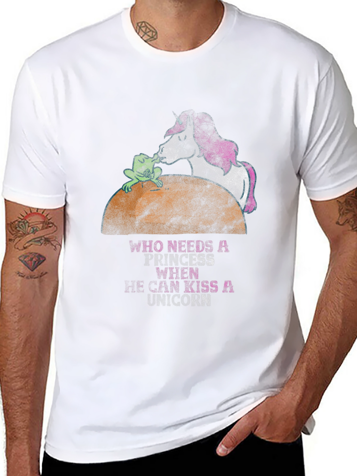 Frog Kissing Unicorn Graphic Tee