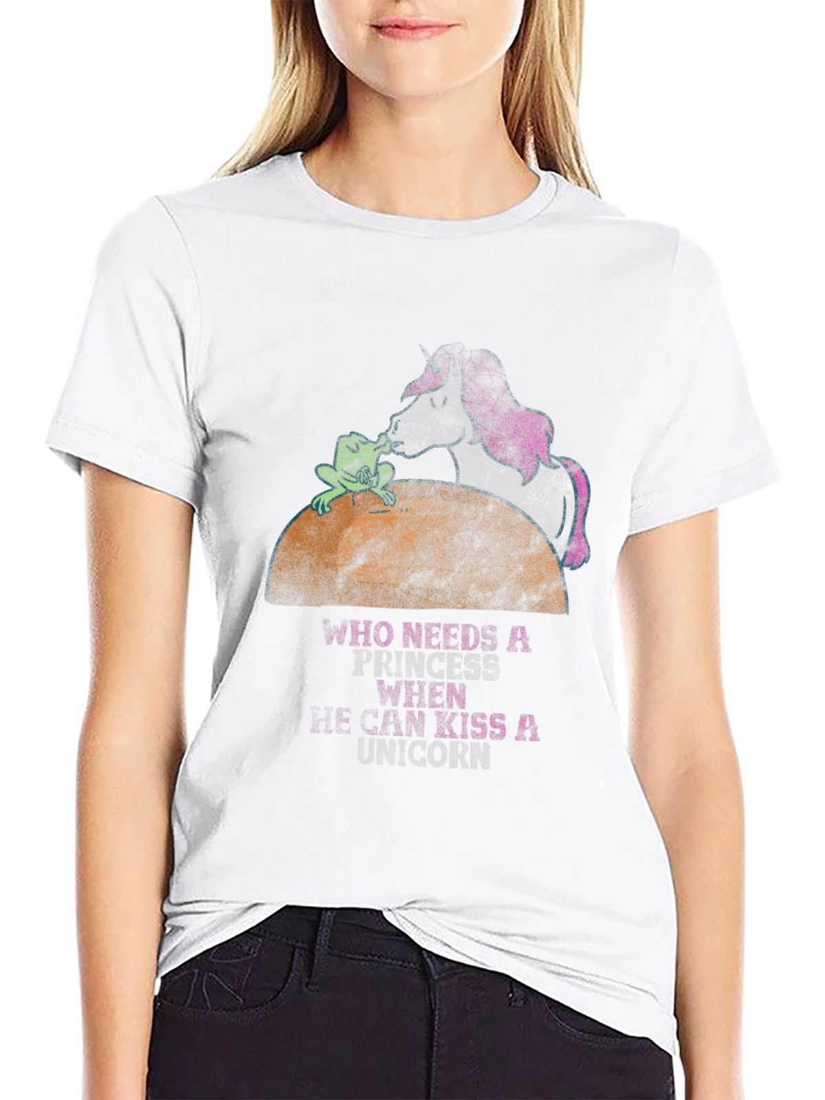 Frog Kissing Unicorn Graphic Tee