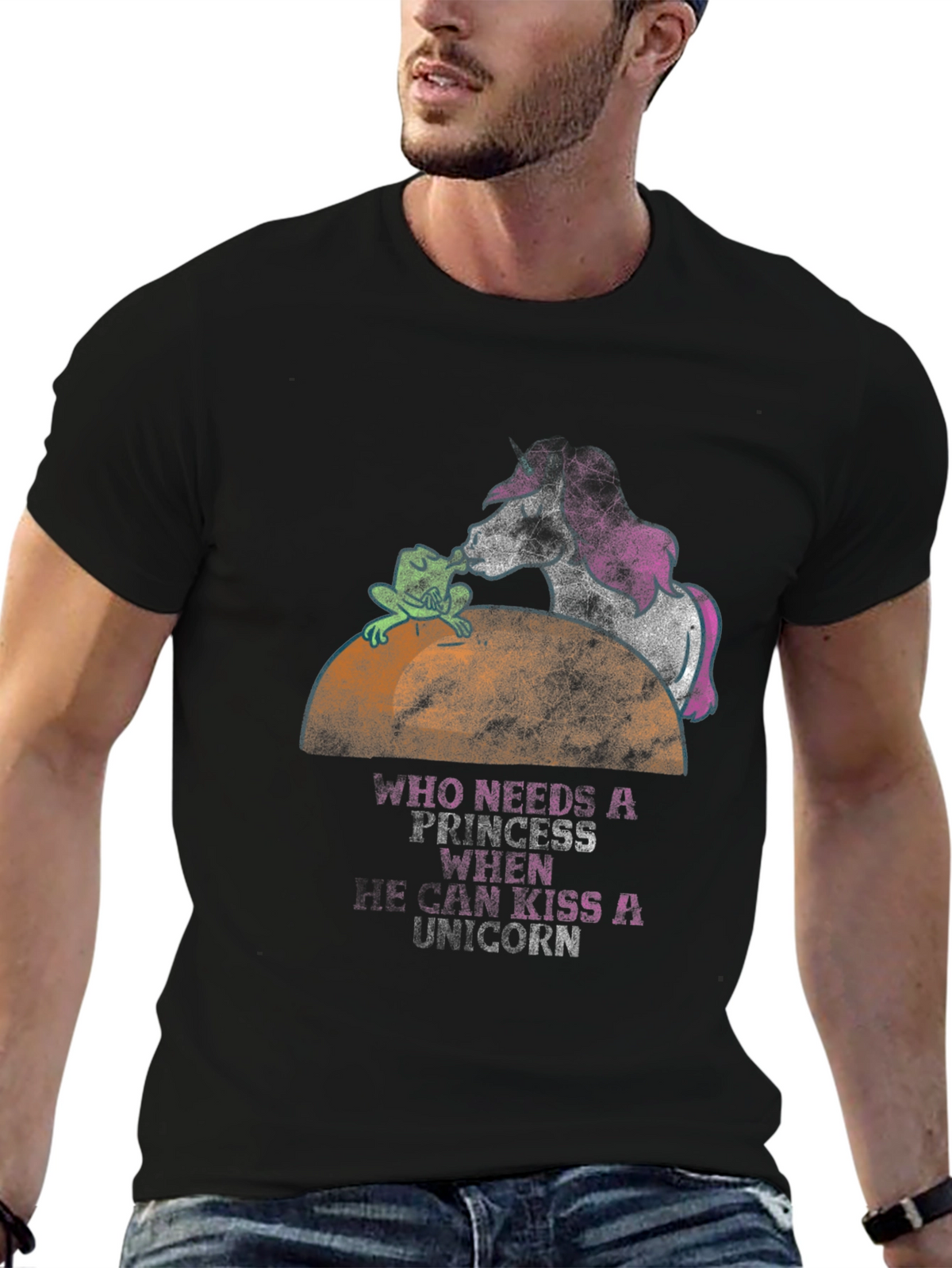 Frog Kissing Unicorn Graphic Tee
