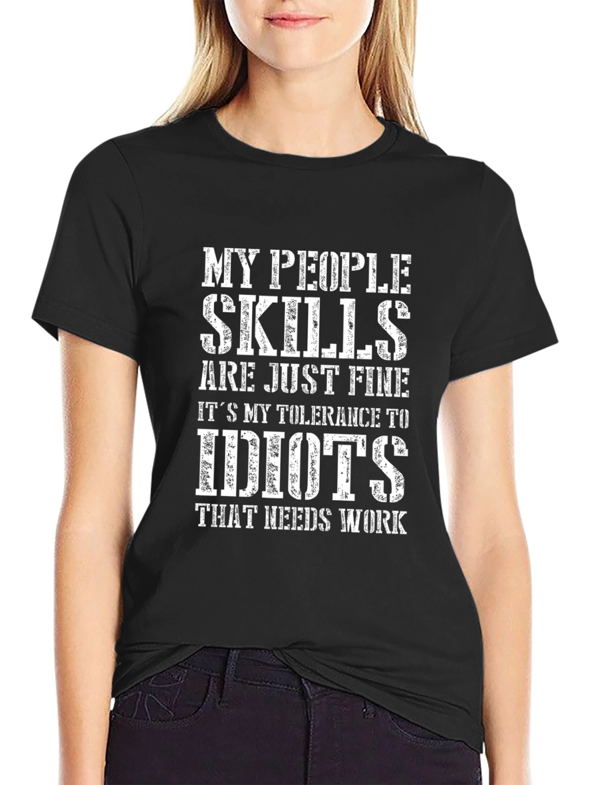 Funny People Skills Graphic T-Shirt