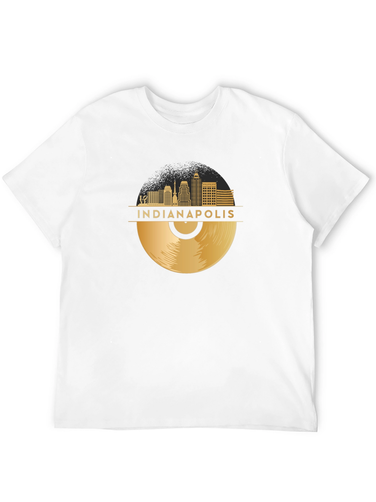 Indianapolis Skyline Record Graphic T-Shirt
