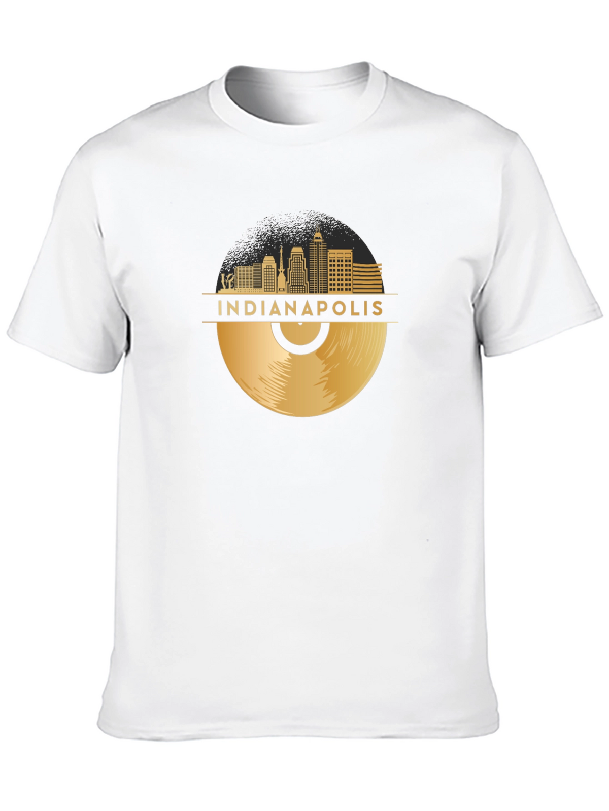 Indianapolis Skyline Record Graphic T-Shirt