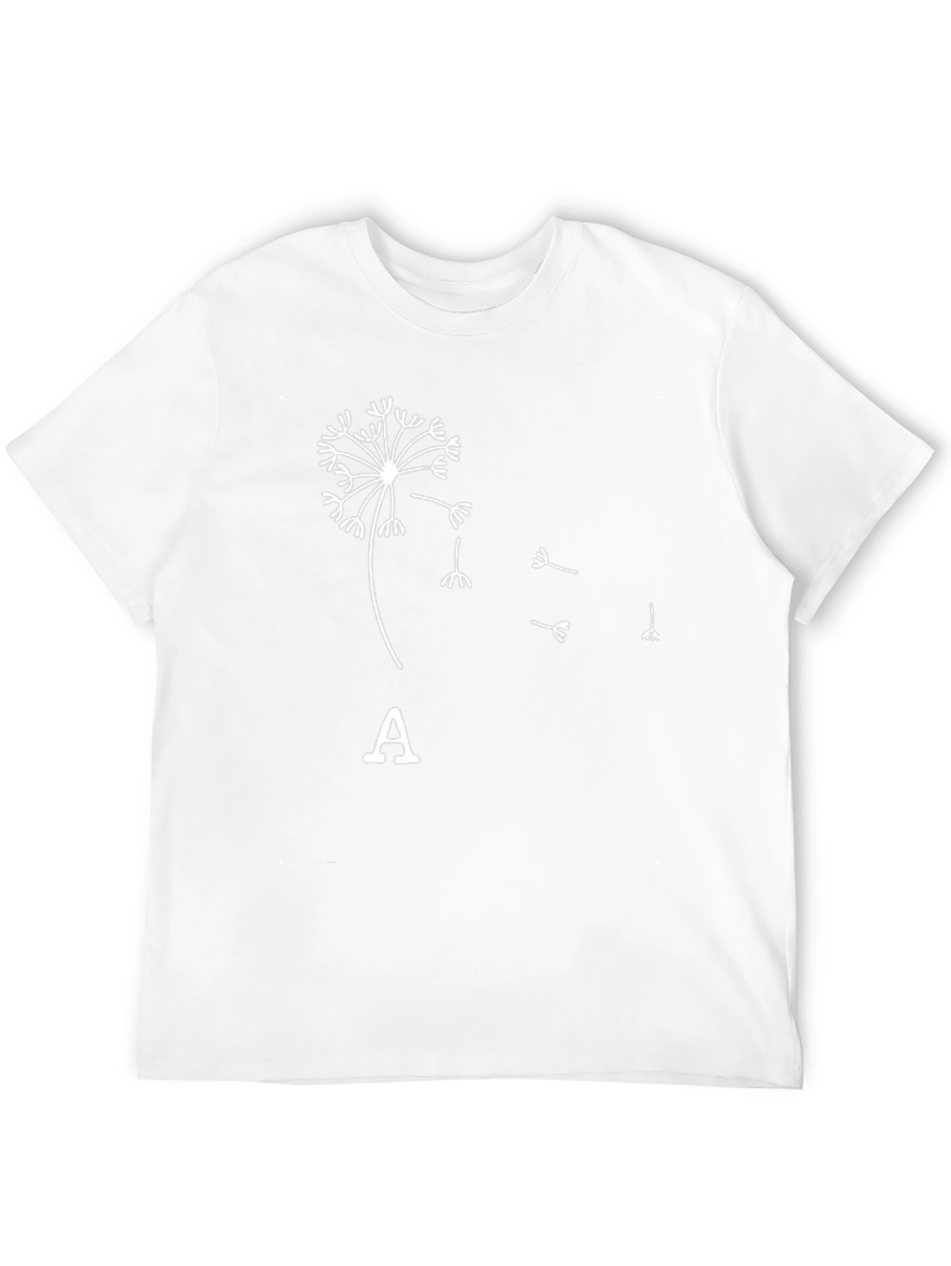 Dandelion A Initial Black T-Shirt