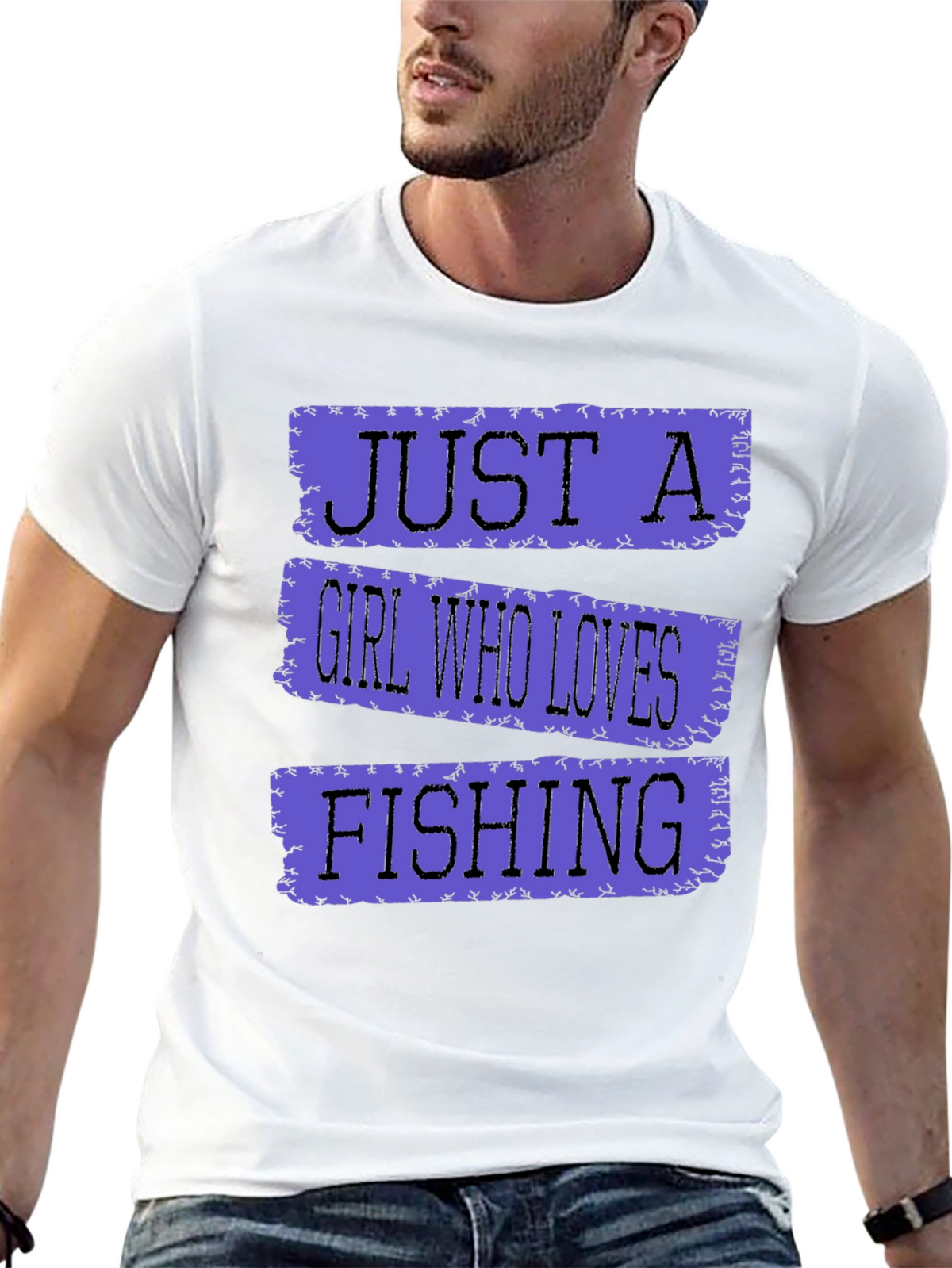 Just A Girl Who Loves Fishing Graphic T-Shirt