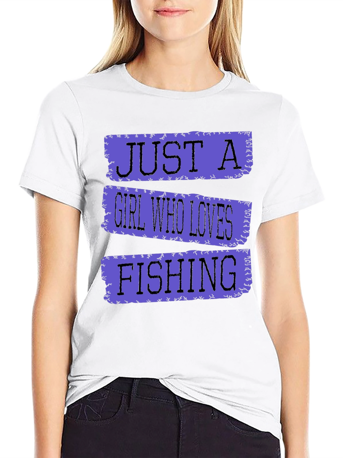 Just A Girl Who Loves Fishing Graphic T-Shirt