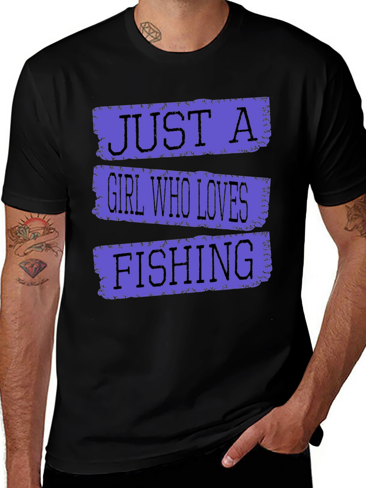 Just A Girl Who Loves Fishing Graphic T-Shirt