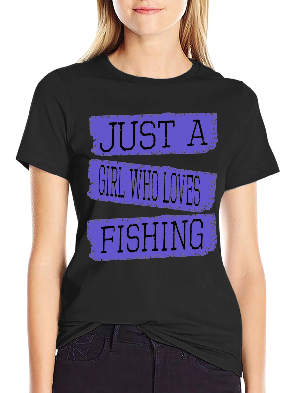 Just A Girl Who Loves Fishing Graphic T-Shirt