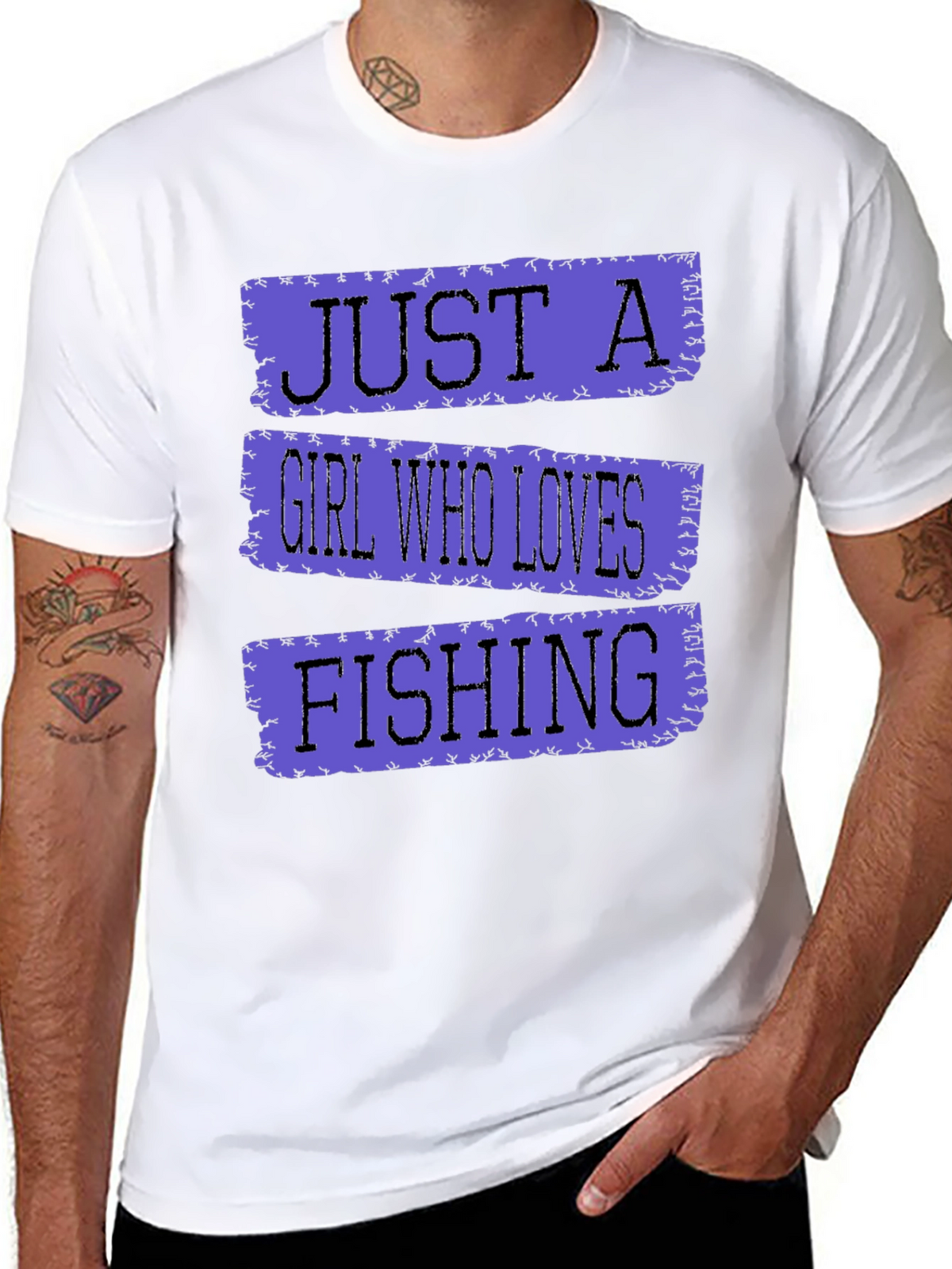 Just A Girl Who Loves Fishing Graphic T-Shirt