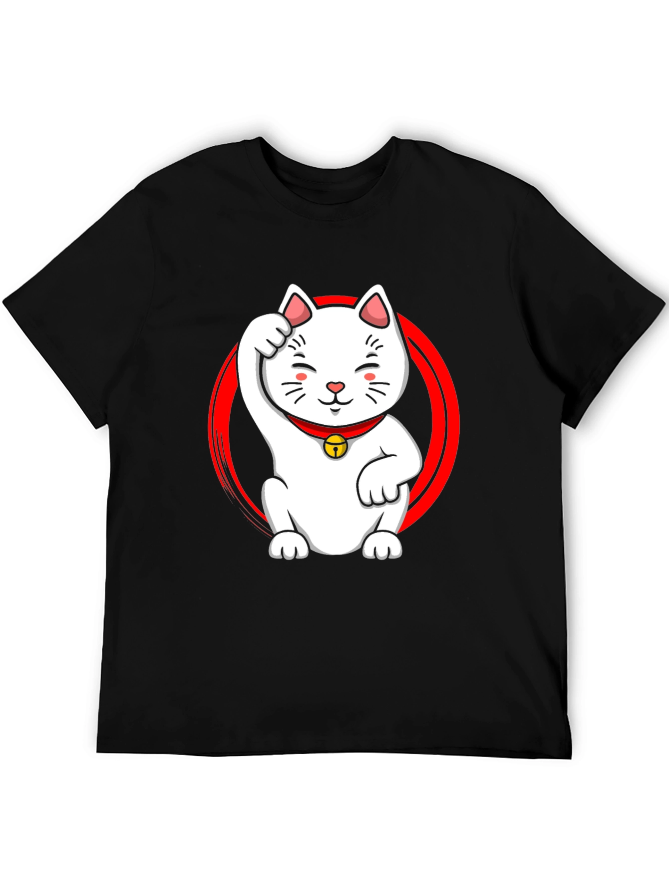 Lucky Cat Graphic Tee - Black