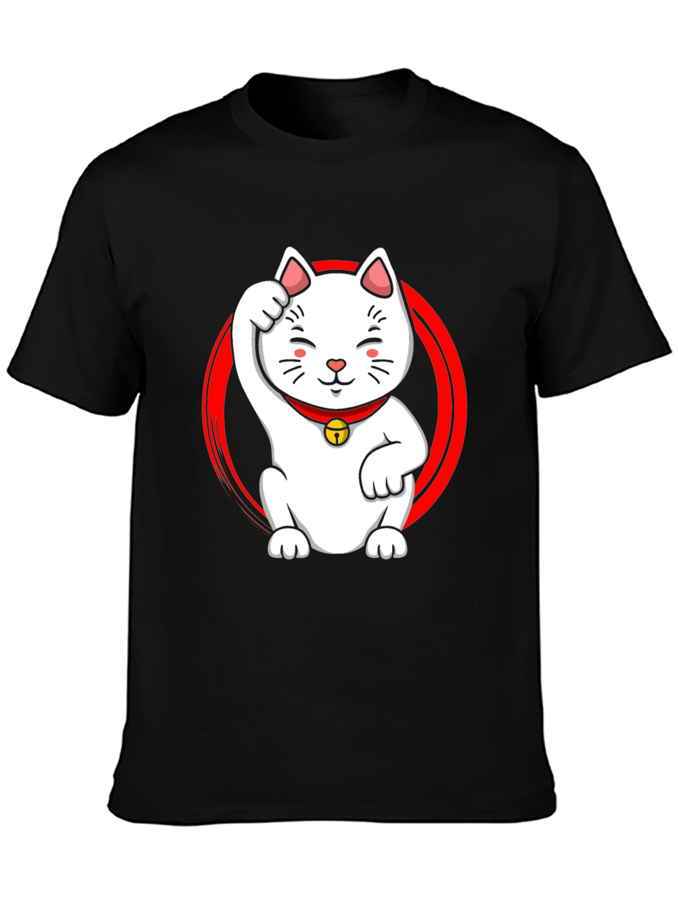 Lucky Cat Graphic Tee - Black