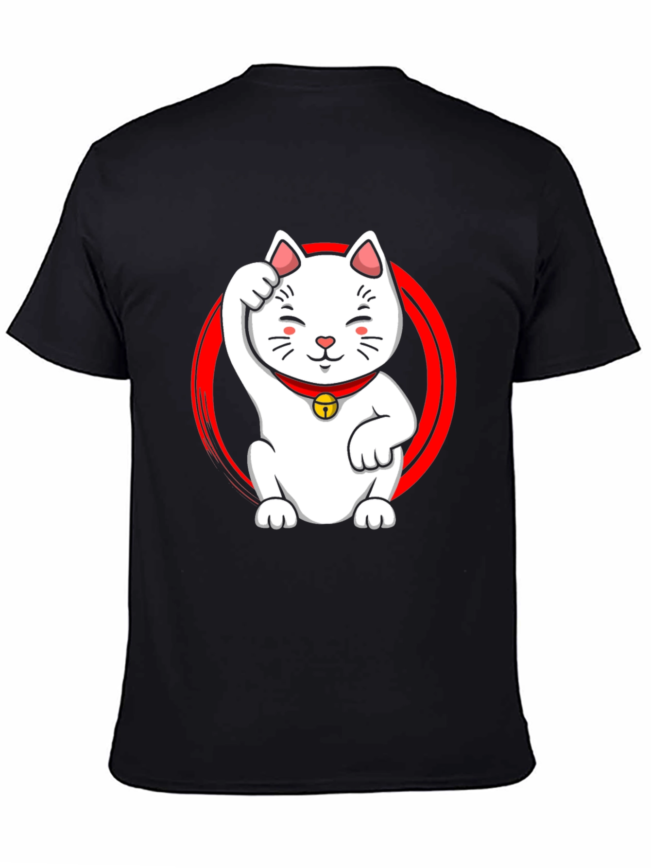 Lucky Cat Graphic Tee - Black
